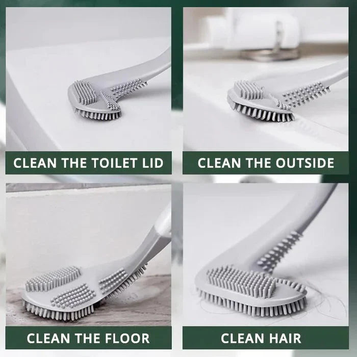 Pack de 3 Brosses de Toilette ErgoClean : Nettoyage Profond et Confortable