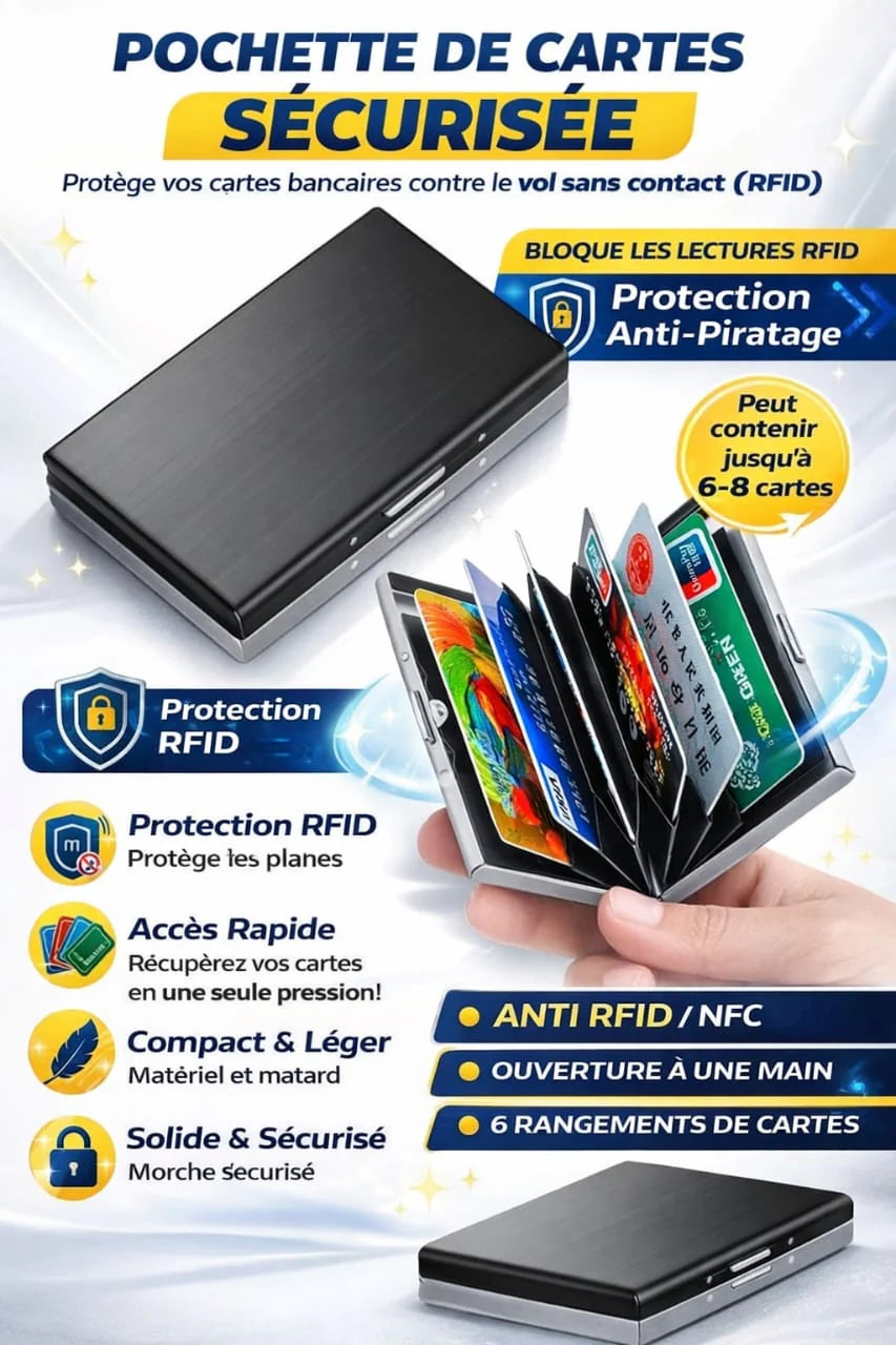 💼 PORTE-CARTES DE VISITE EN MÉTAL BROSSÉ — ÉLÉGANCE & PROFESSIONNALISME