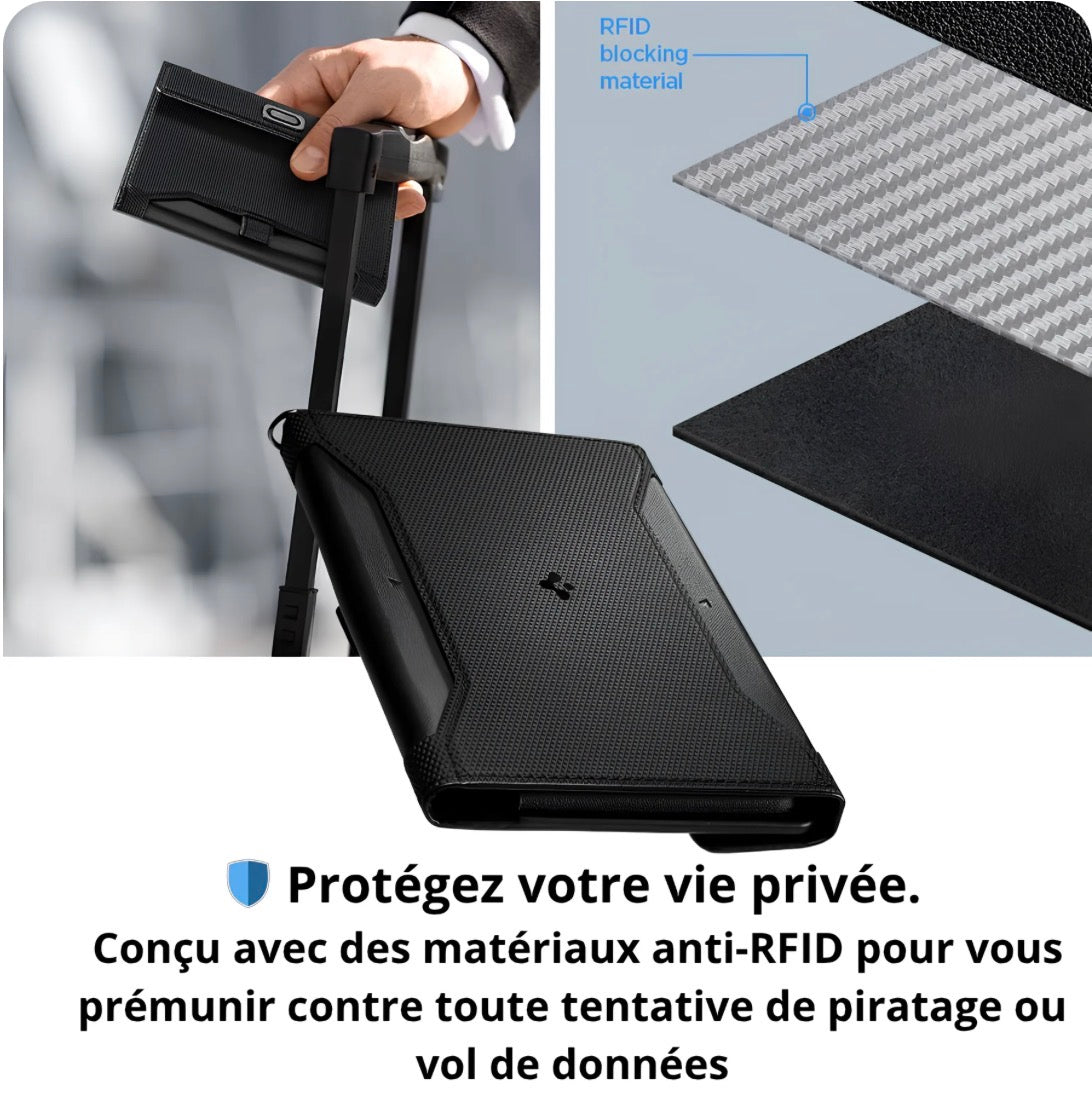 Portefeuille de Voyageur Premium | Protection RFID Intégrée, Design Intemporel ⭐